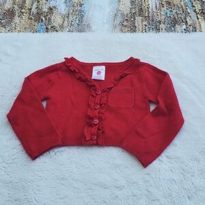 Pumpkin Patch Red Kids Cartigan Sz 12-18m